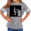 Rabbit Skins Toddler Fine Jersey Football T-Shirt Thumbnail